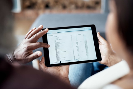 people looking at their bank account